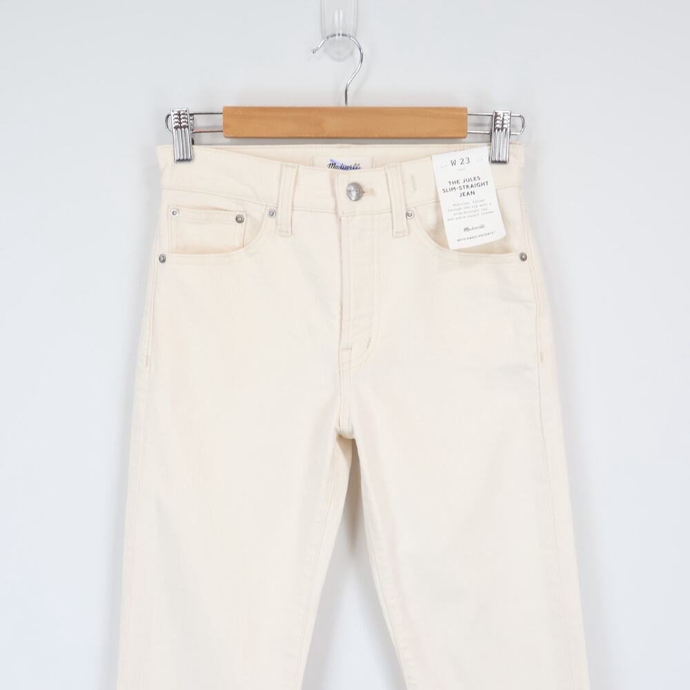 NWT Madewell The Jules Slim-Straight Jean Comfort Stretch Vintage Canvas Size 23 - Picture 6 of 11